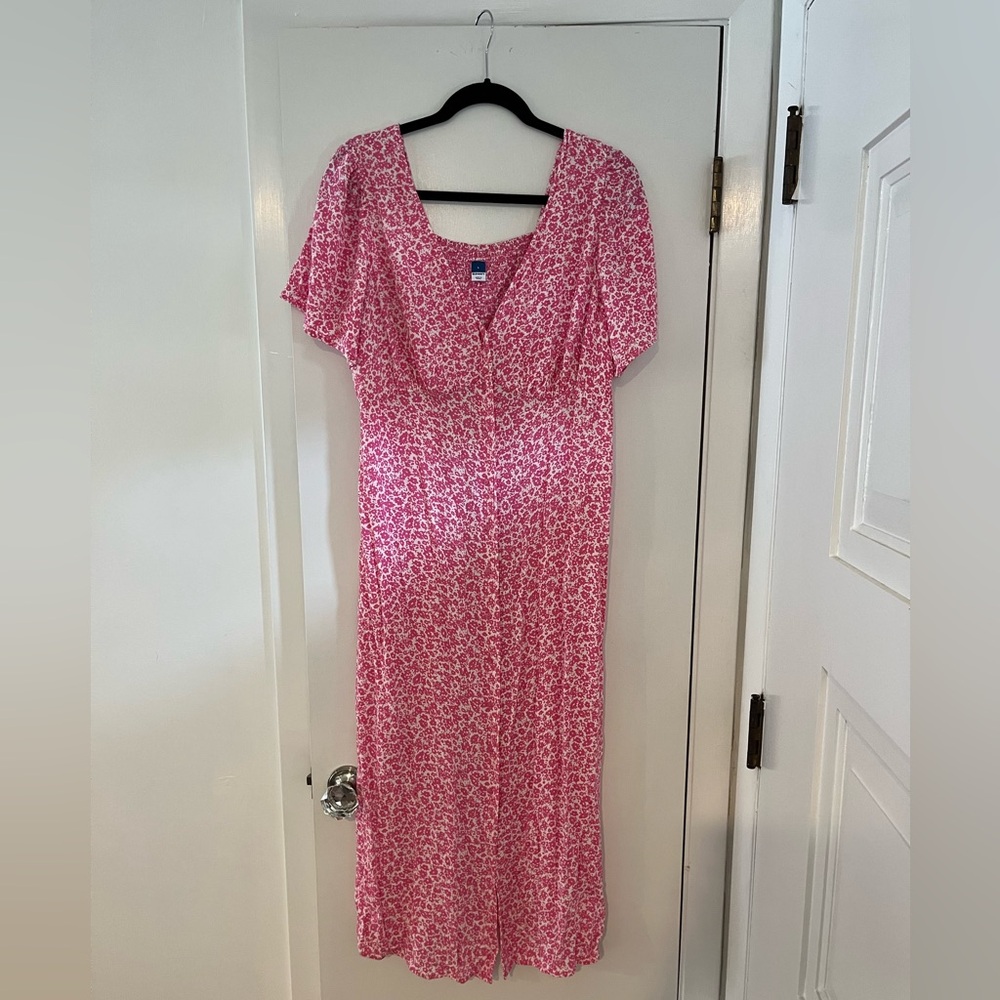 Old Navy Pink Floral Maxi Dress